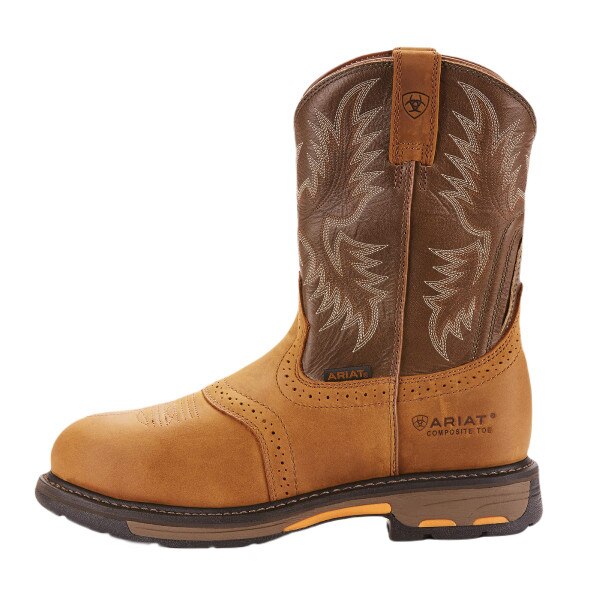 Ariat Workhog Pull-On Composite Toe Boot in Bark